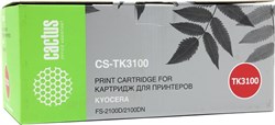 Лазерный картридж Cactus CS-TK3100 (Mita TK-3100) черный для принтеров Kyocera Mita M3040dn Ecosys, M3540dn Ecosys, Mita FS 2100, 2100d, 2100dn, 4100, 4100dn, 4200, 4200dn, 4300, 4300dn (12'500 стр.) - фото 10278