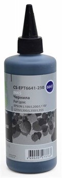 Чернила Cactus CS-EPT6641-250 (EPT6641) черный для Epson L100, L110, L120, L132, L200, L210, L222, L300, L312, L350, L355, L382, L386, L456, L486, L550, L555, L566, L605, L655, L1300, L1455,  L3050, L3060, L3070, L362, L364, L366 (250 мл) - фото 10767