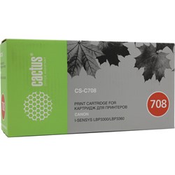 Лазерный картридж Cactus CS-C708 (Cartridge 708) черный для Canon LBP 3300 i-Sensys Laser Shot, 3360 i-Sensys (2'500 стр.) - фото 11950