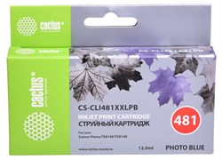 Струйный картридж Cactus CS-CLI481XXLPB (CLI-481C XXL) фото голубой для Canon Pixma TS8140, TS9140 (12 мл) - фото 12512