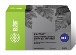 Струйный картридж Cactus CS-EPT8651 (C13T865140) черный для Epson WF5190, 5690 (176 мл) - фото 12871