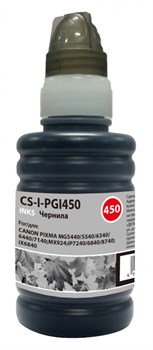 Чернила Cactus CS-I-PGI450 черный для Canon Pixma iP6840, iP7240, iP8740, iX6840, MG5440, MG5540 (100 мл) - фото 12903