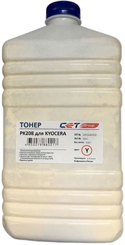 Тонер Cet PK208 OSP0208Y-500 желтый для принтера KYOCERA Ecosys M5521cdn, M5526cdw, P5021cdn, P5026cdn (бутылка 500 гр.) - фото 13912