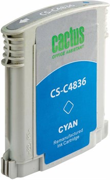 Струйный картридж Cactus CS-C4836 (HP 11) голубой для HP Business Inkjet 1000, 1100, 1200, 2200, 2250, 2800; Color Inkjet 1700, 2600, Color Printer 1700, 2600, DesignJet 10, 20, 50, 70, 100, 110, 120; OfficeJet 9110, 9120, 9130, k850 (29 мл) - фото 14562