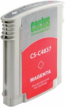 Струйный картридж Cactus CS-C4837 (HP 11) пурпурный для HP Business Inkjet 1000, 1100, 1200, 2200, 2250, 2800; Color Inkjet 1700, 2600, Color Printer 1700, 2600, DesignJet 10, 20, 50, 70, 100, 110, 120; OfficeJet 9110, 9120, 9130 (29 мл) - фото 14564