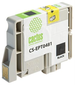 Струйный картридж Cactus CS-EPT0481 (T0481) черный для принтеров Epson PM A870, D770; Epson Stylus Photo R200, R210, R220, R300, R300M, R310, R320, R330, R340, R350, RX300, RX320, RX500, RX510, RX600, RX620, RX630, RX640 (14,4 мл) - фото 14871