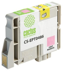 Струйный картридж Cactus CS-EPT0486 (T0486) светло-пурпурный для принтеров Epson PM A870, D770; Epson Stylus Photo R200, R210, R220, R300, R310, R320, R340, R350, RX300, RX320, RX500, RX510, RX600, RX620, RX630, RX640 (14,4 мл) - фото 14882