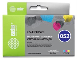 Струйный картридж Cactus CS-EPT0520 (T0520) цветной для принтеров Epson Stylus Color 400, 440, 460, 600, 640, 650, 660, 670, 700, 740, 760, 800, 810, 850, 860, 1160, 1520; Epson Stylus Scan 2000, 2500 (24 мл) - фото 14884