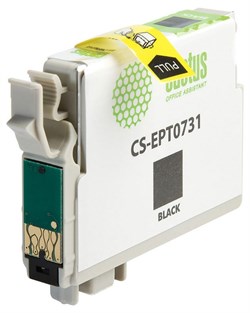 Струйный картридж Cactus CS-EPT0731 (T0731) черный для Epson Stylus C79, C110, CX3900, CX4900, CX5900, CX7300, CX8300; Epson Stylus Office T30, T40, TX300, TX510, TX600, TX200, TX210, TX219, TX400, TX410, TX550 (11,4 мл) - фото 14905