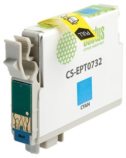 Струйный картридж Cactus CS-EPT0732 (T0732) голубой для Epson Stylus C79, C110, CX3900, CX4900, CX5900, CX7300, CX8300; Epson Stylus Office T30, T40, TX300, TX510, TX600, TX200, TX210, TX219, TX400, TX410, TX550 (11,4 мл) - фото 14907