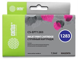 Струйный картридж Cactus CS-EPT1283 (T1283) пурпурный для Epson Stylus Office BX305; Epson Stylus S22, S125, SX125, SX130, SX230, SX235, SX235w, SX420, SX420w, SX425, SX430, SX430w, SX435, SX438, SX438w, SX440, SX445we (7 мл) - фото 14931