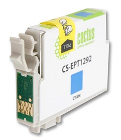 Струйный картридж Cactus CS-EPT1292 (T1292) голубой для принтеров Epson Stylus SX230, SX420w, SX430w, SX440w, SX525wd, SX535wd, Stylus Office B42wd, BX305f, BX320fw, BX625fwd, BX635fwd, WF 3520dwf, WF 7015 (10 мл) - фото 14980