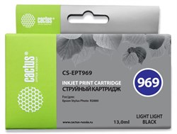 Струйный картридж Cactus CS-EPT969 (T0969) светло-серый для принтеров Epson Stylus Photo R2880 (13 мл) - фото 14993