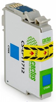 Струйный картридж Cactus CS-EPT1712 (17XL) голубой для принтеров Epson Expression Home XP-33, XP-103, XP-203, XP-207, XP-303, XP-306, XP-313, XP-323, XP-403, XP-406, XP-413, XP-423 (10 мл) - фото 14999