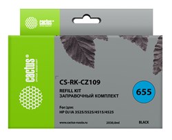 Заправочный набор Cactus CS-RK-CZ109 черный для HP DeskJet IA 3525, 5525, 4515, 4525 (2*30 мл.) - фото 15558