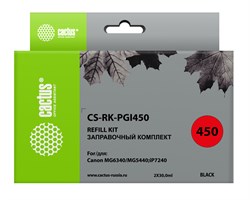 Заправочный набор Cactus CS-RK-PGI450 черный для Canon MG6340, MG5440, iP7240 (2*30ml) - фото 15562