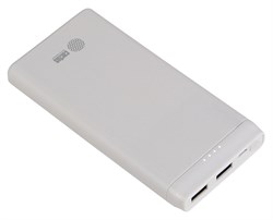 Мобильный аккумулятор Cactus CS-PBFSMT-10000 белый 2.1A 2xUSB (10'000 mAh) - фото 16215