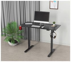 Стол Cactus CS-ED-BBK столешница МДФ черный, каркас черный, столешница 120x60 см - фото 16323