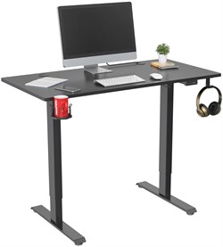 Стол Cactus CS-ED-BBK столешница МДФ черный, каркас черный, столешница 120x60 см - фото 16326