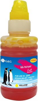 Чернила G&G GG-T6734Y желтый для Epson L800, L805, L810, L850 (100 мл) - фото 17166