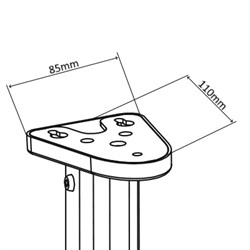 Кронштейн для проектора Cactus CS-VM-PR05M-BK черный потолочный с дистанцией до потолка 240-310 мм (нагрузка до 10 кг.) - фото 17174