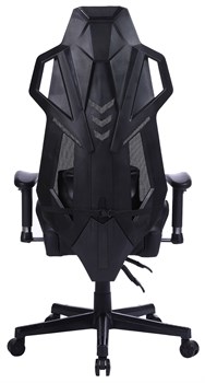 Кресло игровое Cactus CS-CHR-090BL цвет: черный, обивка: эко.кожа/сетка, крестовина: пластик черный - фото 17246