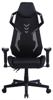 Кресло игровое Cactus CS-CHR-090BL цвет: черный, обивка: эко.кожа/сетка, крестовина: пластик черный - фото 17249