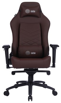 Кресло игровое Cactus CS-CHR-0112BR цвет: коричневый, обивка: эко.кожа, крестовина: металл пластик черный - фото 17293