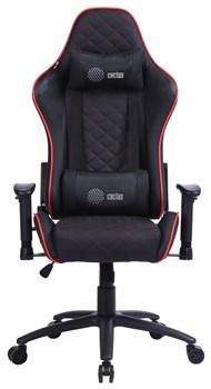 Кресло игровое Cactus CS-CHR-030BLR цвет: черно-красный, обивка: эко.кожа, крестовина: металл пластик черный - фото 17301
