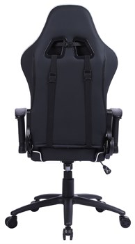 Кресло игровое Cactus CS-CHR-030BLS цвет: черно-серебристый, обивка: эко.кожа, крестовина: металл пластик черный - фото 17310
