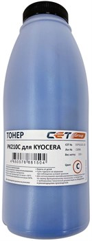 Тонер Cet PK210 OSP0210C-100 голубой бутылка для принтера Kyocera Ecosys P6230cdn, 6235cdn, 7040cdn (100 гр.) - фото 17427