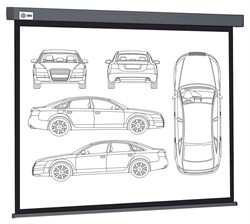 Экран Cactus Wallscreen CS-PSW-168X299-SG 16:9 настенно-потолочный белый, корпус серый (168x299 см.) - фото 17590