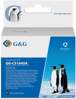 Струйный картридж G&G GG-C51645A черный для HP DJ 710c, 720c, 722c, 815c, 820cXi, 850c, 870cXi, 880c (44 мл) - фото 17741