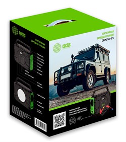 Мобильный аккумулятор Cactus CS-PCS144-EC5 40000mAh 2.1A 2xUSB черно-зеленый - фото 18912