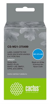 Картридж ленточный Cactus CS-M21-375499 черный для Brady BMP21-PLUS, BMP21-LAB - фото 19749