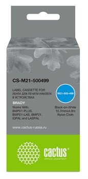 Картридж ленточный Cactus CS-M21-500499 черный для Brady BMP21-PLUS, BMP21-LAB - фото 19753