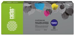 Струйный картридж Cactus CS-EPT694100 (T6941) черный для Epson SureColor SC-T3000, T3070, T3200, T5000, 5200 (675 мл) - фото 19904