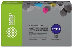 Струйный картридж Cactus CS-EPT693100 (T6931) черный для Epson SureColor SC-T3000, T3070, T3200, T5000, 5200 (350 мл) - фото 19909