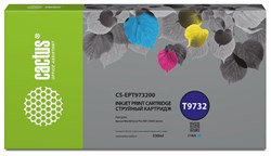 Струйный картридж Cactus CS-EPT973200 (T9732) голубой для Epson WorkForce WF-C869RD3TWFC, WF-C869RDTWF (330 мл) - фото 19915