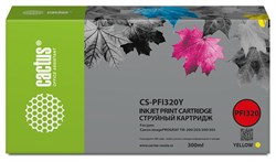 Струйный картридж Cactus CS-PFI320Y желтый для Canon imagePROGRAF TM-200, TM-200 MFP L24ei, TM-205, TM-300 (300 мл) - фото 19932