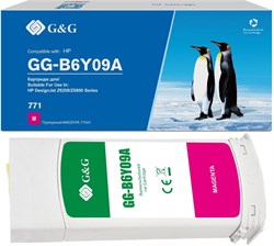 Струйный картридж G&G GG-B6Y09A (771C) пурпурный для HP DesignJet Z6200 (775 мл) - фото 20322