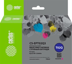 Струйный картридж Cactus CS-EPT02Q3 (T02Q) пурп.пигм. для Epson WorkForce Enterprise WF-C20600D4TW (660 мл) - фото 20360
