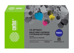 Струйный картридж Cactus CS-EPT6031 (T6031) фото черный для Epson Stylus PRO 7880, 9880 (220 мл) - фото 20369