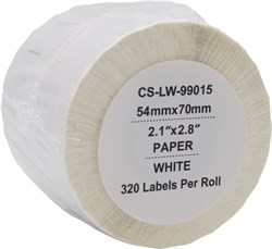 Этикетки Cactus CS-LW-99015 сег.:70x54мм черный белый 320шт/рул Dymo Label Writer 450/4XL - фото 20787