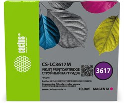Картридж струйный Cactus CS-LC3617M пурпурный (10мл) для Brother MFC-J2330DW/J2730DW/J3530DW/J3930DW - фото 21474