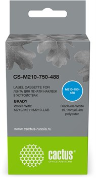 Картридж ленточный Cactus CS-M210-750-488 (M210-750-488) для Brady M210, M211, M210-LAB - фото 21607