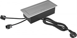 Розетка Cactus CS-SOCKET-EU2-USBA/C-NET для столешницы 26.5x11.8x6.5см серый - фото 24358