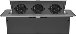 Розетка Cactus CS-SOCKET-EU3-GYBK для столешницы 26.5x11.8x6.5см серый - фото 24361