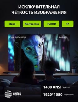 Проектор Cactus CS-PRH.01B.WUXGA-A 2LCD 1400Lm ANSI (1920x1080) 4000:1 ресурс лампы:50000часов 2xUSB typeA 2xHDMI 4кг - фото 24989