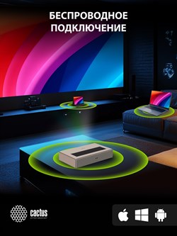 Проектор Cactus CS-U2.WT DLP 800Lm ANSI (1920x1080) 15000:1 ресурс лампы:50000часов 2xUSB typeA 2xHDMI 1.78кг - фото 25036